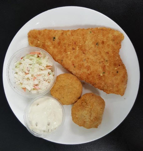 Breaded seafood sampler