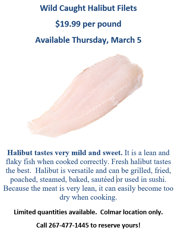 wild caught halibut filet
